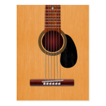 Acoustic Guitar Postcard