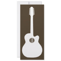 acoustic guitar silhouette personalized invitation