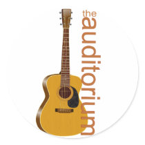 Acoustic Guitar "The Auditorium Round Stickers
