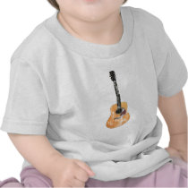 Acoustic Guitar vertical distressed T-shirts