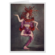 Acrobate vintage carte de vœux