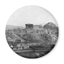 Acropolis ~ Acropolis of Athens Greece 1865 Fridge Magnet