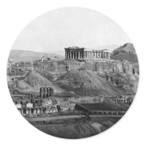 Acropolis ~ Acropolis of Athens Greece 1865 Round Stickers