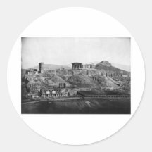 Acropolis ~ Acropolis of Athens Greece 1865 Round Sticker