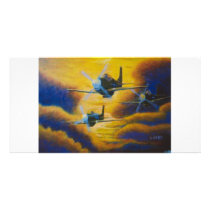 acrylic mustangs enhanced picture card