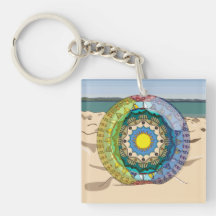 Acrylique Keychain de soleil d'été