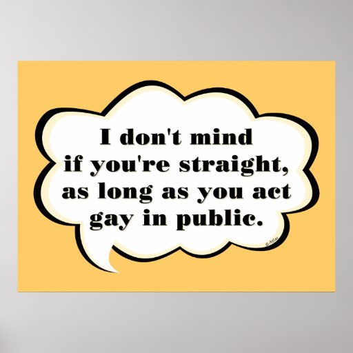 Act Gay in Public (reverse) Poster