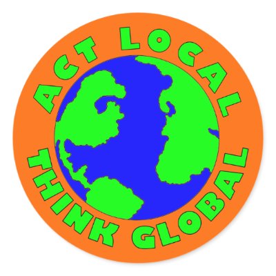 Act Local Think Global Sticker by MidnightAkita