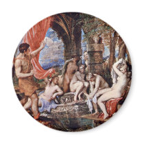 Actaeon Surprising Diana When Bathing Refrigerator Magnet