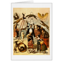 Acte qualifié 1899 de chien - affiche vintage de L Carte De Vœux