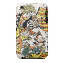 Acteur vintage japonais frais de kabuki de guerrie coque iPhone 3 Case-Mate