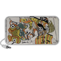 Acteur vintage japonais frais de kabuki de guerrie haut-parleur de voyage