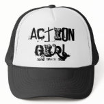 action girl, surf  skate  snow.... trucker hats