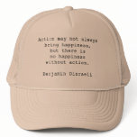 Action Quote Disraeli Khaki Hat