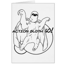 Action Sloth, Go! Greeting Card