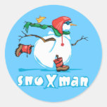 Action Snowman Sticker