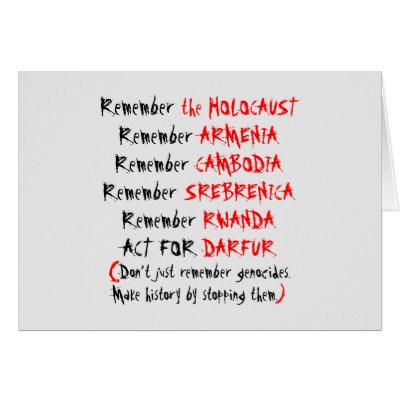 Activism: Don't just remember genocides... Card by inamar