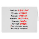 Activism: Don't just remember genocides... cards