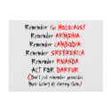 Activism: Don't just remember genocides... postcards