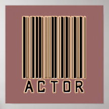 Actor Barcode Posters