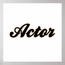 Actor Baseball Style Posters