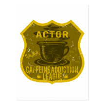 Actor Caffeine Addiction League Postcards