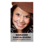 Actor Headshots White Transparent Panel Business Card