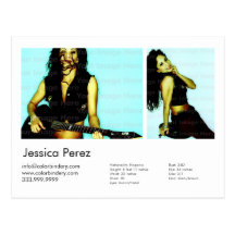 Actor/Model 2 Shot Headshot Card Postcard