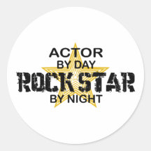 Actor Rock Star by Night Stickers