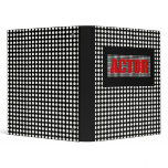 Actor With "Lights"--Circles, Black, White, Red binders