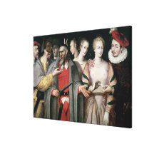 Actors of the Commedia dell'Arte Stretched Canvas Prints