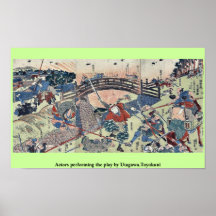 Actors performing the play by Utagawa,Toyokuni Poster