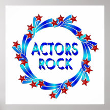 Actors Rock Red Stars Poster