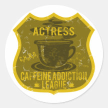 Actress Caffeine Addiction League Stickers