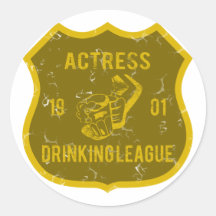 Actress Drinking League Sticker