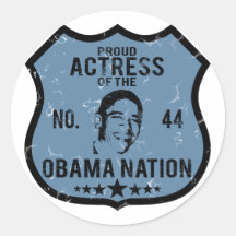 Actress Obama Nation Stickers