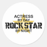 Actress Rock Star by Night Round Sticker