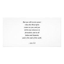 ACTS 1:8 PERSONALIZED PHOTO CARD