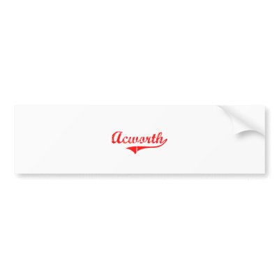 Acworth Georgia Classic Design Bumper Stickers by cityshirt