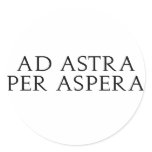 Ad Astra Per Aspera Round Sticker