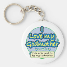 Ad paid for by my Godmother blue Keychain