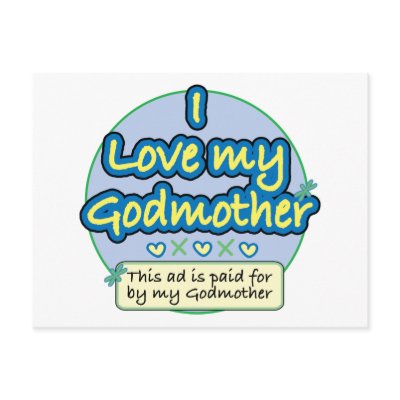 Ad paid for by my Godmother blue Postcards by bbdesignsco