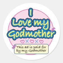 Ad paid for by my Godmother pk Stickers