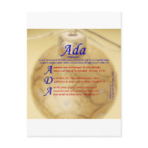 Ada Acrostic Post Card