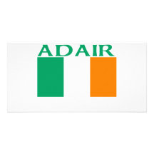 Adair Irish Flag Customized Photo Card