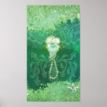 ADALIA'S BLING in Kelly Green, Spring Green & Aqua Poster