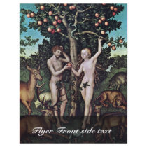 Adam And Eve By Cranach D. Ä. Lucas (Best Quality) Custom Flyer