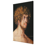 Adam and Eve, detail of Adam's head Gallery Wrap Canvas