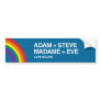 ADAM AND STEVE = LOVE BUMPER STICKER