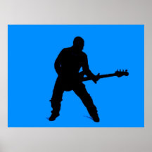 Adam on bass guitar print